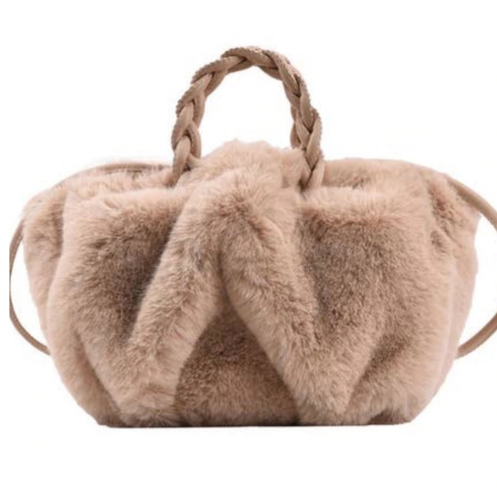 Mini Cream Fabulous Vegan Fur Purse